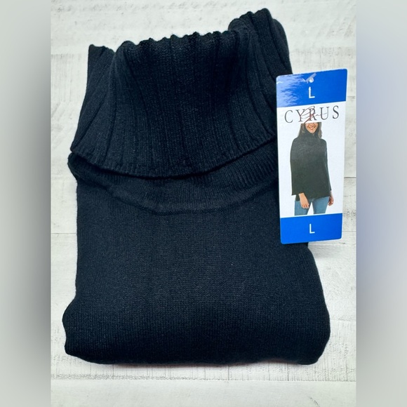 Cyrus Black Cowl Neck Sweater for Women - Picture 8 of 8